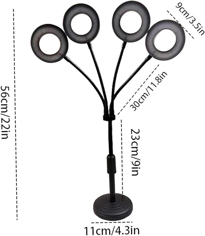Grow Light for Indoor Plants LED Plant Growing Lamps with 3/9/12H Timer Adjustable Neck &amp Brightness for Tabletop Plants Seed Starting Herbs
