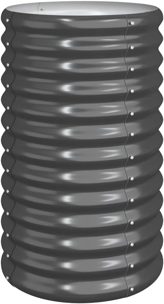 Garden Planter Powder-coated SteelIndustrial Rustic PlantersVegetable PlantersPlant Privacy FenceBackyard Raised BedsHerb Plantersfor PlantingPatioOutdoor15.7x15.7x26.8 Anthracite