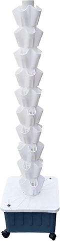 Hydroponics Tower Hydroponic Growing System Aeroponics Grow Kit Aquaponics Planting System forFruits and Vegetables with Hydrating Pump Adapter Seeding Bed &amp Ne