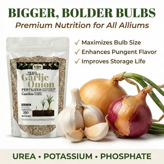 Old Cobblers Farm™ Wicked Growth Garlic + Onion Fertilizer–Nourishes RootsEnhances Flavor and Boosts Plant Health with Eco-friendly Slow-release Nutrients for Robust Growth (5/110/15/20 lbs) (15lbs)