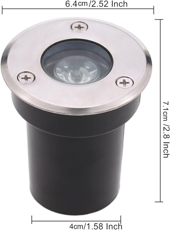 Underground Light LED - LED Beam Spotlight 12V/24V 4pcs Outdoor Garden Tempered Glass Buried Light IP67 Waterproof Aluminum LEDs Underground Recessed IngroundYellow 12v(1w)