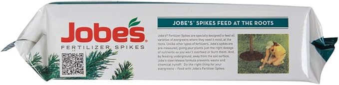 Jobe's 1611 Evergreen Outdoor Fertilizer Food Spikes 15 Count