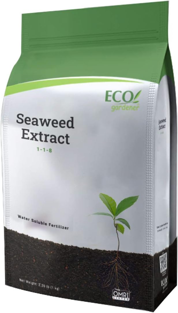 ECOgardener Seaweed Extract Soil Amendment Water-Soluble Powdered Organic Soil Conditioner
