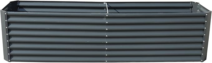 8x2x2FT Metal Raised Garden Beds Galvanized Raised Garden Bed Box Planter for Vegetables Flowers Herb Succulent Gray