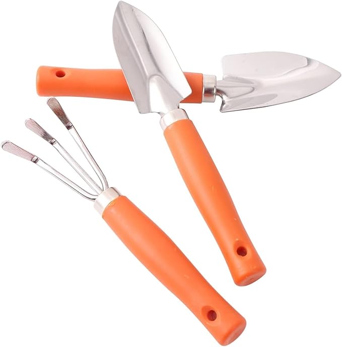 Mini Garden Tool Set Garden Tool Set -3 Piece Aluminum Gardening Hand Tools - Including Garden Trowel - Hand Shovel - Tilling Hand Rake Gardening Too