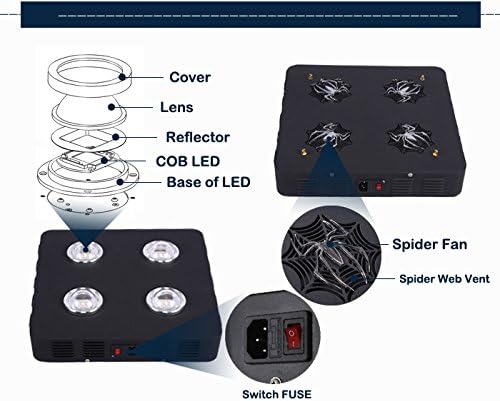 TL Full Spectrum 360w Spider COB LED Grow Light for Horticulture Indoor Plant Growing