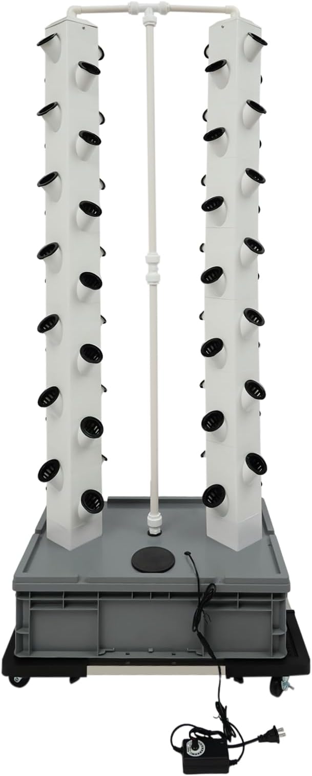 Hydroponic Growing Tower System Kit 56-Plant Vertical Hydroponics Garden Tower for Outdoor Indoor Herbs Fruits Vegetables Smart Garden Planter Kit