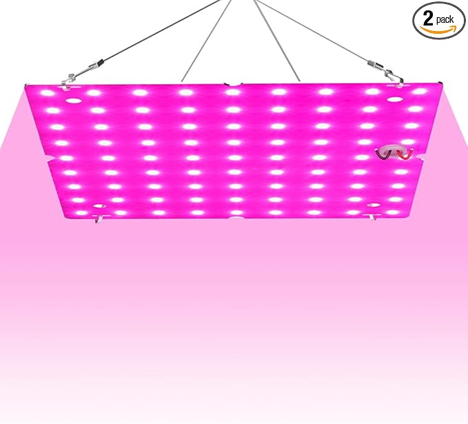 200W LED Indoor Plants Cultivation Lights AC100-277V Hydroponic Seedings Planting Panel Lights UV/IR Greenhouse Tent Succulent Vegs Potting Flowers Fruits Cactus Moss Filling Lights US Plug