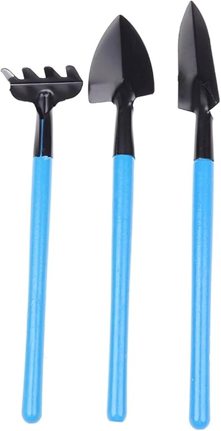Garden ToolsGarden Trowel 2/3PCs/Set Shovel Rake Tools Combination Home Gardening Tool Set Balcony Home-Grown Mini Digging Suits(Blue)