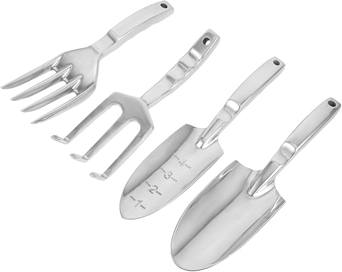 Multi-Purpose Garden Shovels with Ergonomic Handles Fine Workmanship Planting and Digging Tools for Home Gardening and Outdoor Use Compact Garden Tool Kit