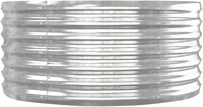 SKM Garden Raised Bed Powder-Coated Steel 59.8x31.5x14.2 Silver (5.96 KG/13.112 LBS)