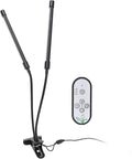 Jonlaki Dimmable Dual Head Plant Grow Light with Timer Full Spectrum LED Clamp/Holder On Lamp for Indoor Gardening USB Powered 30W