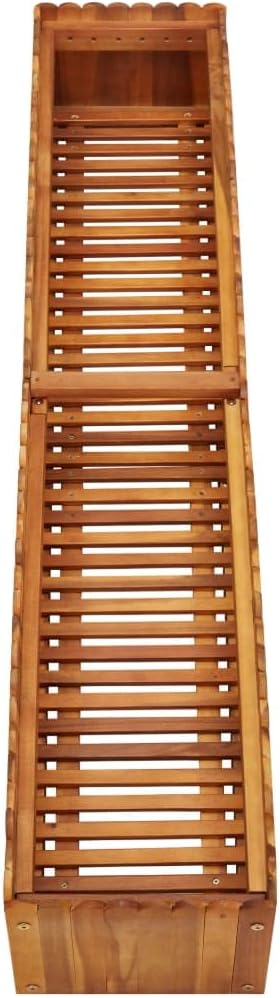 Garden Raised Bed 59x11.8x9.8 Solid Acacia Wood