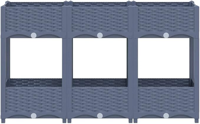 Raised Bed PlanterGarden BedGalvanized Raised Garden BedPlanter Raised bedsGalvanized Planter47.2x15.7x28 Polypropylene