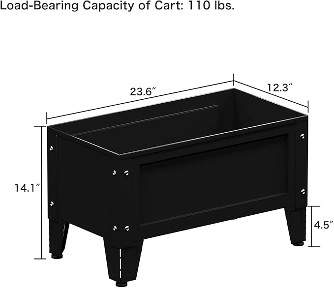 Elevated Metal Planter Box Stand Heavy Duty Raised Garden Bed for Vegetables Flowers Herbs Indoor Outdoor Use Charcoal