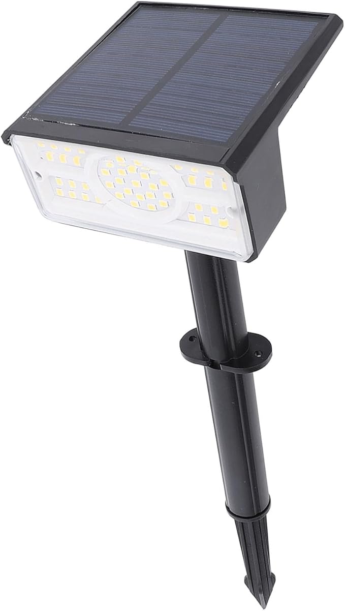 Outdoor Waterproof Spotlights 49 LEDs Solar Landscape Light - Bright Illumination IP65 Weather Ideal for Garden Yard Lawn (Warm Light)