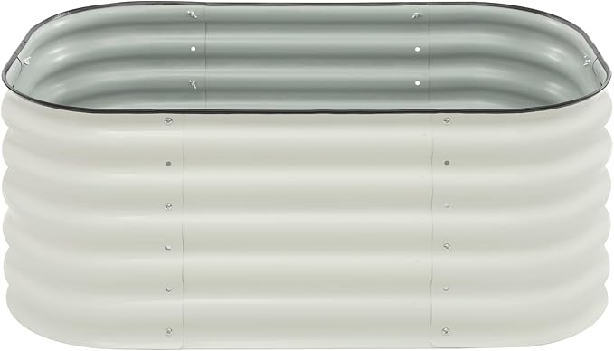 Eapmic Raised Garden Bed Galvanized Metal Planter Box Modular Outdoor Raised Planter Bed Rectangular Flower Bed Kit for Vegetables Flowers Backyard Patio (41.34×23.62×17in)