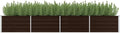 Garden Raised BedVegetable Trellis Large Planter Box for Growing Flowers Porch and Fruits Herbs Decks Patios Brown 126X31.5X17.7 Galvanized Steel