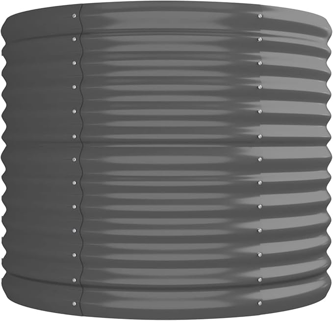 REWIS Garden Raised Bed Planter Raised Beds Raised Planter Box Planters for Outdoor Plants Garden Beds Powder-Coated Steel 116.5x31.5x26.8 Gray