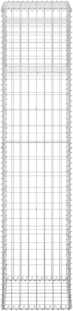 Gabion Basket Post Galvanized Steel Planter Raised BedGabion Raised Bed to Fill with Rocks or Gravel 15.7x15.7x70.9 Iron