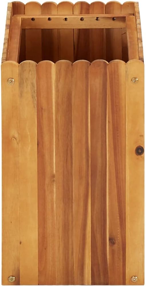 Garden Raised BedPlanterGarden CenterpiecesPlanting BedsGarden bedsfor BackyardPatioBalconyDeck19.6x11.8x19.6 Solid Acacia Wood