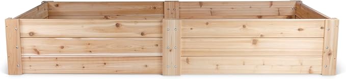 Infinite Cedar Premium Cedar Raised Garden Bed - 4' x 8' x 16.5 H - 1 Thick Wood