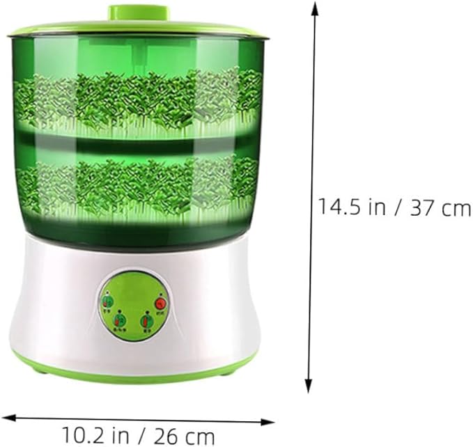 110v Intelligent Dual-Layer Bean Machine for Home Use Automatic Water Circulation Temperature Efficient Hydroponics System