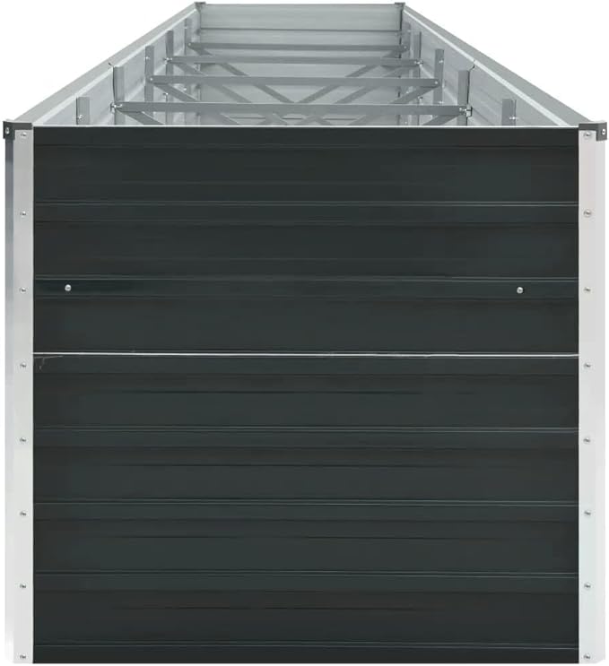 YAFF Garden Raised Bed Galvanized Steel 189x31.5x30.3 Anthracite (58.124lbs)