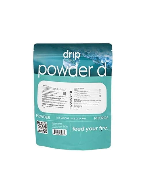 Powder D Micronutrient Supplement Complete Chelated Trace Mineral Blend with Fe-DTPA Iron Water-Soluble and Clean for RO Water Soil and Coco 5 lb Bag