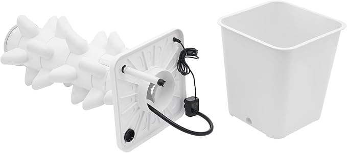25 Plants Hydroponic Tower Hydroponics Growing System Vertical Garden Planter with Water Pump Plants Germination Kit for Indoor Herbs Vegetables Fruits (White)