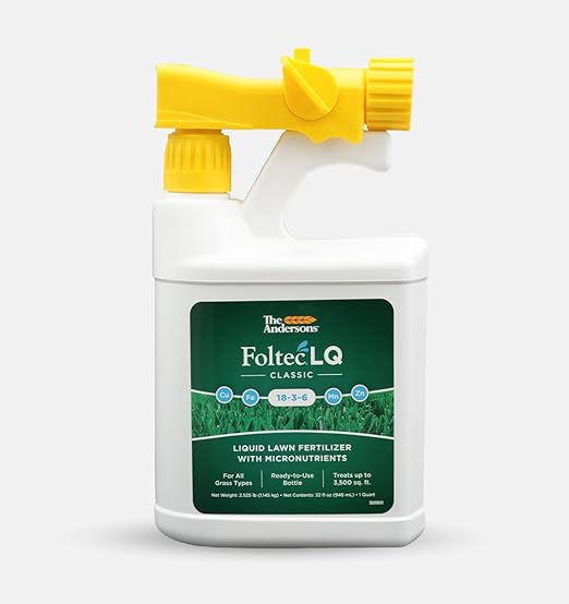 The Andersons Foltec LQ Classic 18-3-6 Liquid Lawn Fertilizer with Micronutrients Copper Iron Manganese and Zinc - Treats up to 3500 sq ft (32 fl oz)