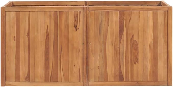 Outdoor Wooden Raised Garden Bed Planter Garden Box Raised Planter Raised Beds for Garden Flower Herb Vegetable 59.1x19.7x27.6 Solid Wood Teak