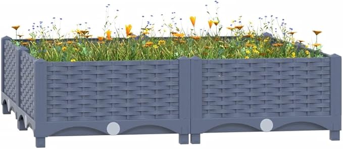 YAFF Raised Bed 31.5x31.5x9.1 Polypropylene (12.804lbs)