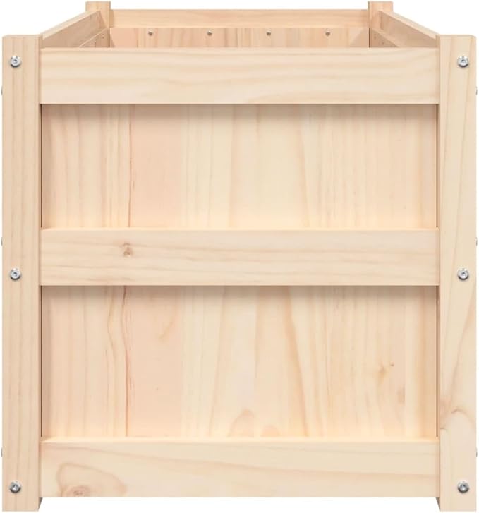 Wooden Raised Garden Bed Garden Planter Box Outdoor Wood Raised Garden Bed for Planting Plants Vegetables 35.4x19.7x19.7 Solid Wood Pine-356