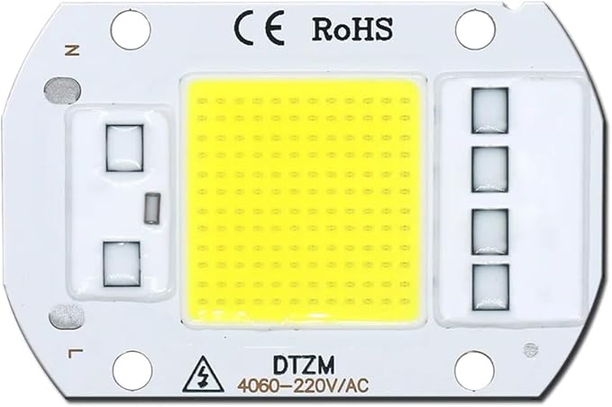 10PCS LED Chip Diode 220V LED Lamp 50W 30W 20W No Need Driver for Flood Light Spotlight LED Full Spectrum Plant Growth Lamp chip(WarmWhite50W)