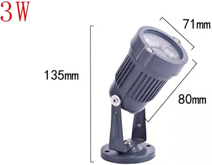 LED Landscape Lights - 3WOutdoor LED Floodlight Outdoor Landscape Lights Beam Light P67Waterproof Advertising Signs Projection Disc SpotlightLawn Garden Ground Light(RGB3W(220V))