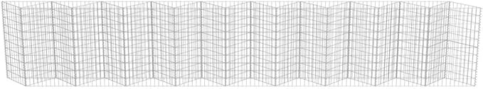 Outdoor Garden Gabion Wall Gabion Stone Basket Planter Raised Vegetable BedSteel Garden Decoration Galvanized Steel 248x11.8x39.4