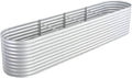 Garden Raised Bed PlanterGarden BedGalvanized Raised Garden BedPlanter Raised bedsGalvanized Planter157.5x31.5x31.9 Galvanized Steel Silver
