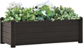 Garden Raised Bed Planter Box Polypropylene Outdoor Raised Planter Bed for Planting Plants Vegetables Anthracite 39.4x16.9x13.8-520