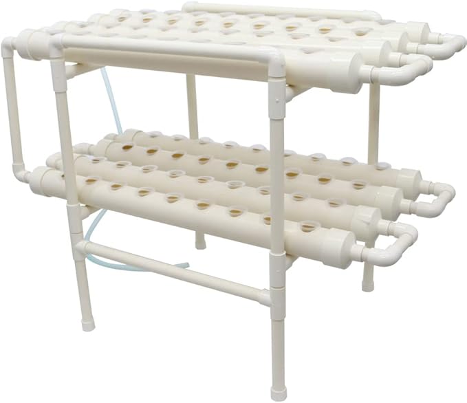 Wall-Mounted Hydroponic Grow Kit 72 Plant Sites Hydroponics Planting System 8 PVC Pipes Hydroponic Gardening Indoor System with 110V Water PumpPlanting SpongeHose