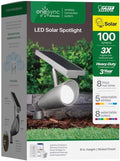 Feit Electric OneSync Brushed Nickel Solar Powered 100 W LED Spotlight 1 pk
