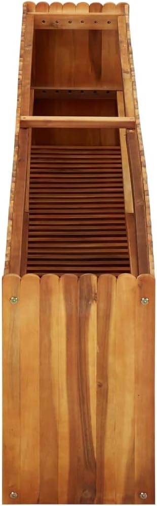 Garden Planter Raised Bed Patio Flower Plant Vegetable Bed with Slatted Bottom Wooden Lawn Backyard Outdoor Patio DIY DecorAcacia Wood 78.7x11.8x19.6