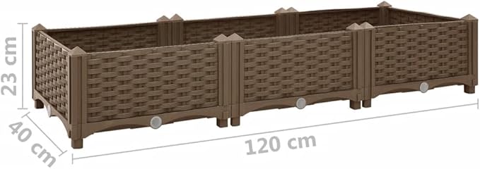 Raised BedGarden PlantersGarden PlantersGarden CenterpiecesGarden BedsRaised Beds for Growing FlowersHerbs and Fruits47.2x15.7x9.1 Polypropylene