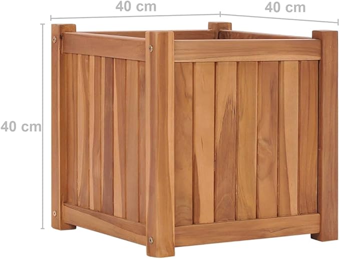 YAFF Raised Bed 15.7x15.7x15.7 Solid Wood Teak