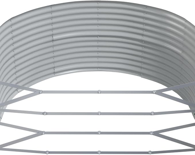 Raised Garden Bed 176x55.1x26.8 Gray Powder-Coated Steel Garden Raised Bed for Outdoor Planting Elevated Garden Bed for Vegetables Flowers and Herbs