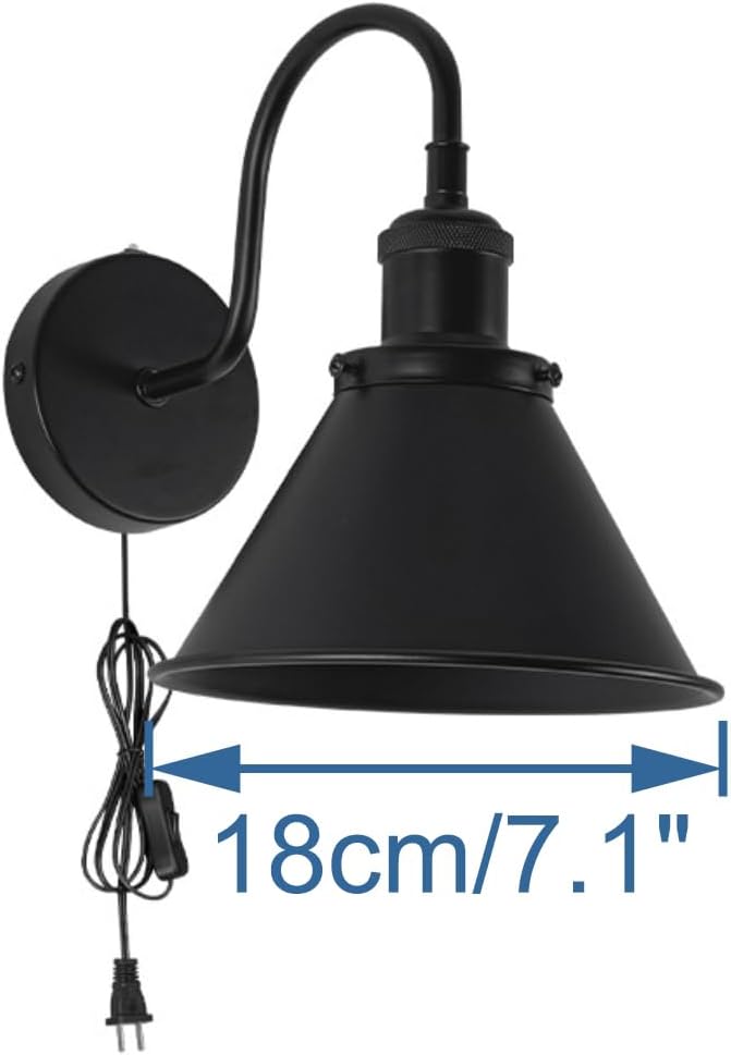 2-Pack Hook Type Wall Mounted Plant Light for Indoor Growing Full Spectrum 4500K 10W Adjusted Angle &amp Light Beam Range 15°-60° Black Wall Lamps for Plants Flowers