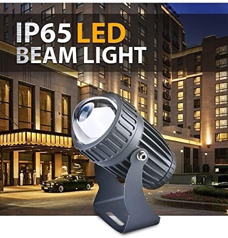 10W LED Spot Lamp - AC85-265V Narrow Beam Spotlight Outdoor Waterproof IP67 Long Range Projection Light for Building Exterior Wall