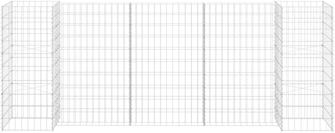 Galvanized Steel Wire Gabion Planter - 102.4 x 15.7 x 39.4 Metal Outdoor Box for Flower Plant Vegetable Herb Gardening - Large Garden Bed