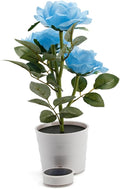 Happyyami Solar Led Rose Flower Lights Lights Artificial Rose Pot Nightlight for Decoration for Home Office and Events