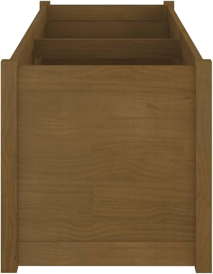 Wooden Raised Garden Bed Garden Planter Box Planter Raised Bed Wood Planter Box Grow Vegetable Flower Herb Gardening Honey Brown 59.1x19.7x19.7 Solid Wood Pine